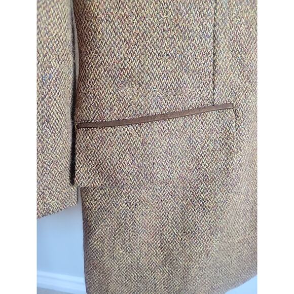 Bogner Blazer Womens Size 8 Brown Shoulder Pads Wool Blend Button Up Coat Jacket - Picture 3 of 13